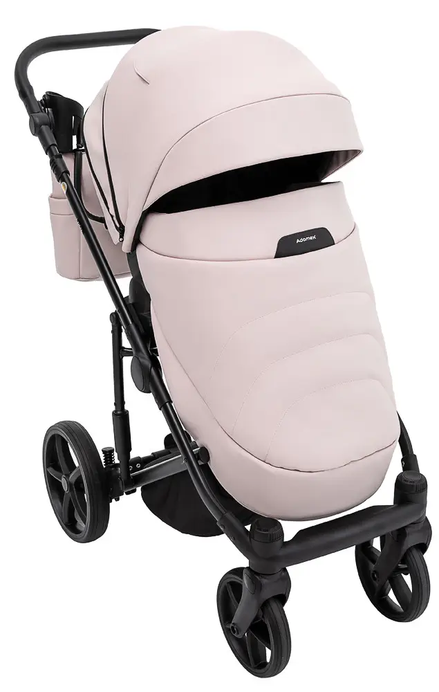 Детская коляска 2 в 1 Adamex Zico Eco Sa-15 розовая пудра